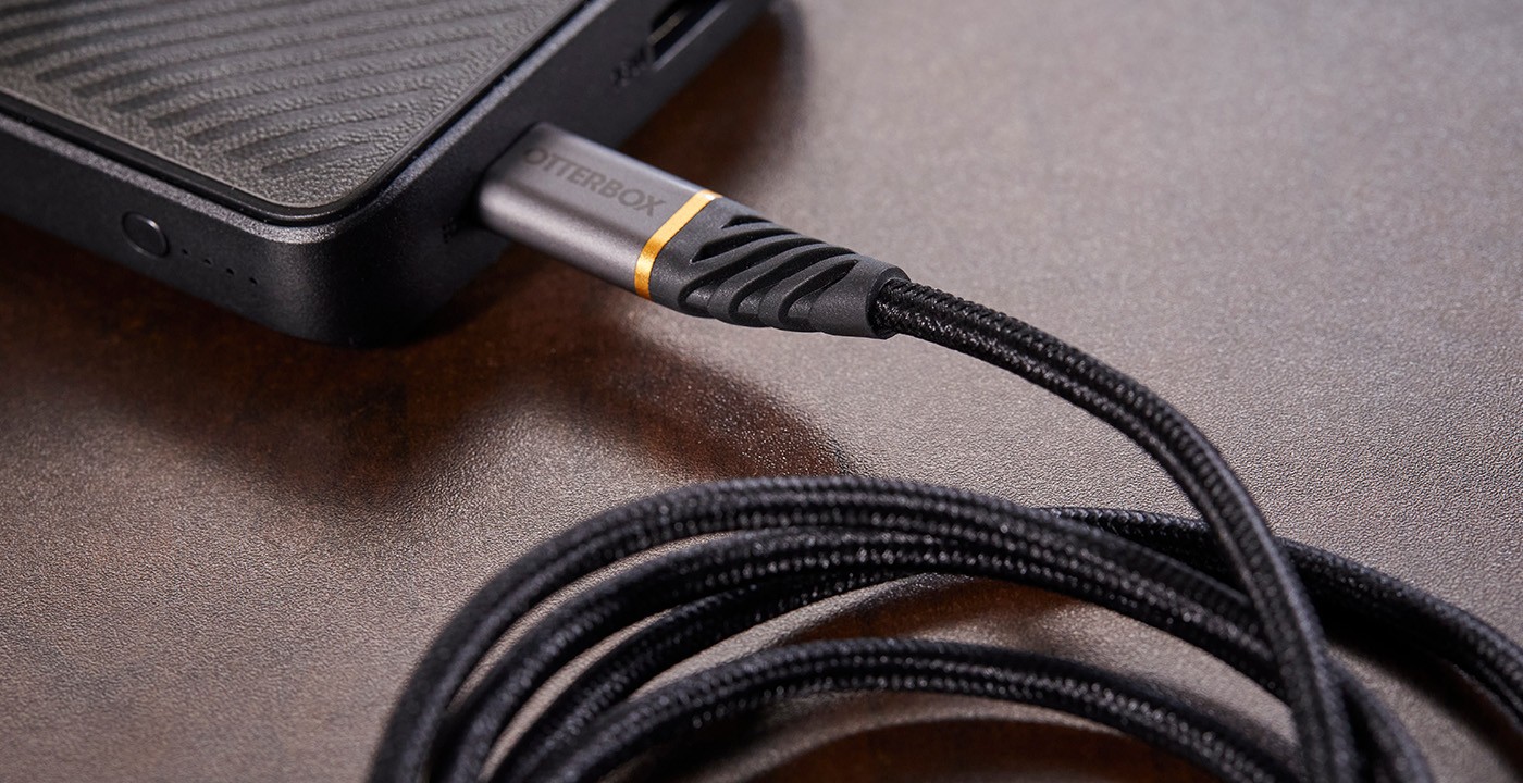 OtterBox Black USB-C to Lightning Braided Charge and Sync Cable