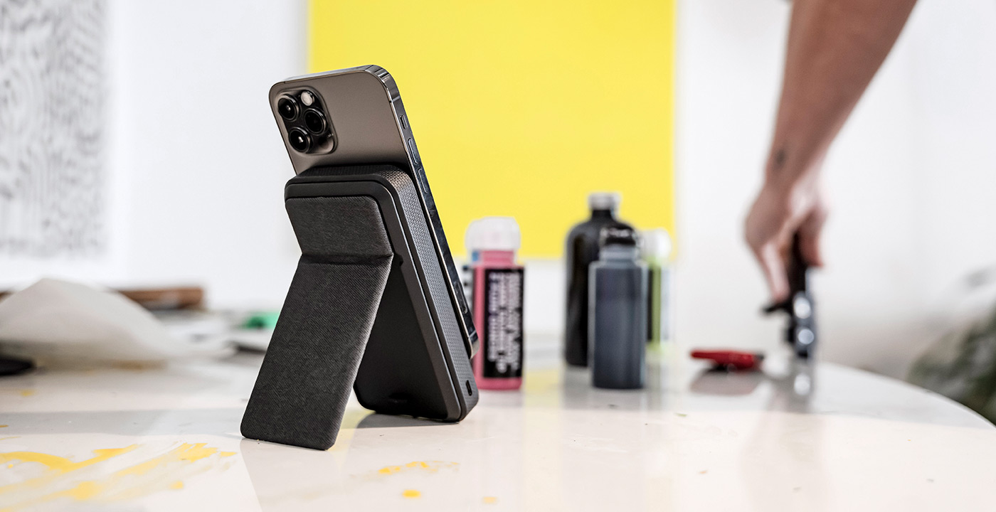 mophie universal battery snap+ 10k powerstation stand