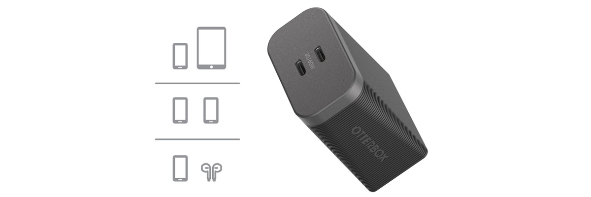 Otterbox 60W Dual Port 30W USB-C GAN Premium Pro Wall Charger