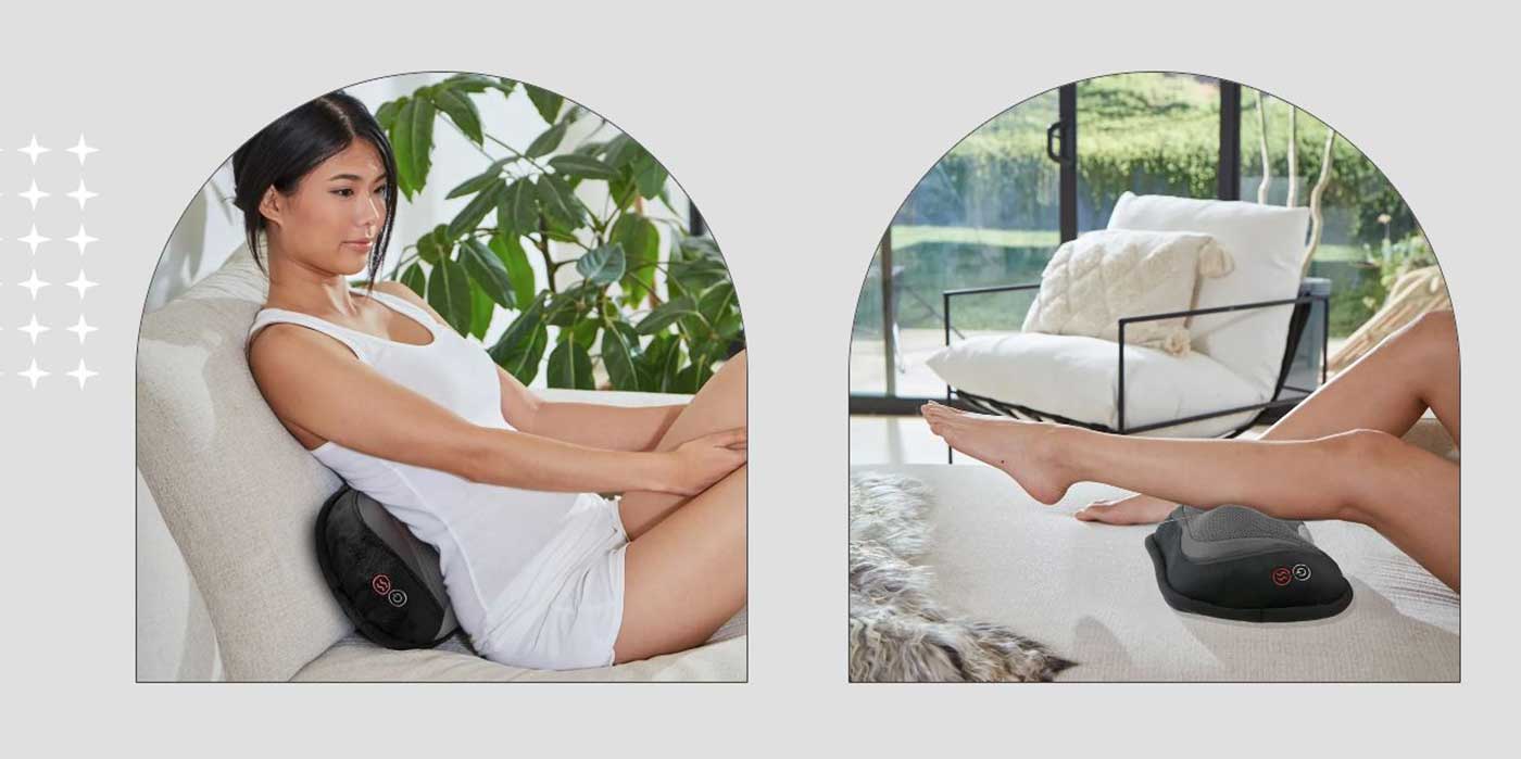 HoMedics 3D Shiatsu & Vibration Massage Pillow w/Heat