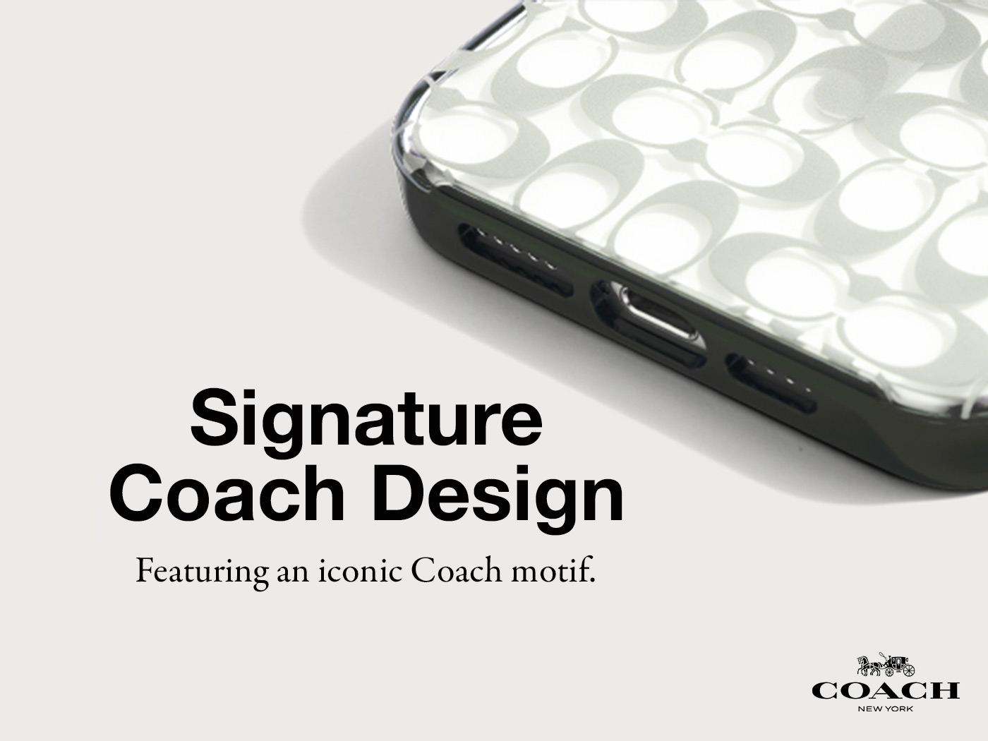 iPhone 15/14/13 Coach Protective Signature C Case w/Magsafe - Ombre Deep Forest