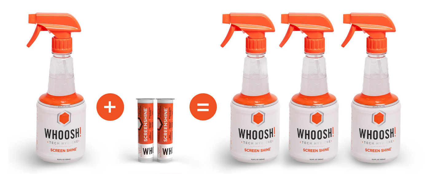 WHOOSH Screen Shine Refillable Bottle (Retail Box) - 500ml