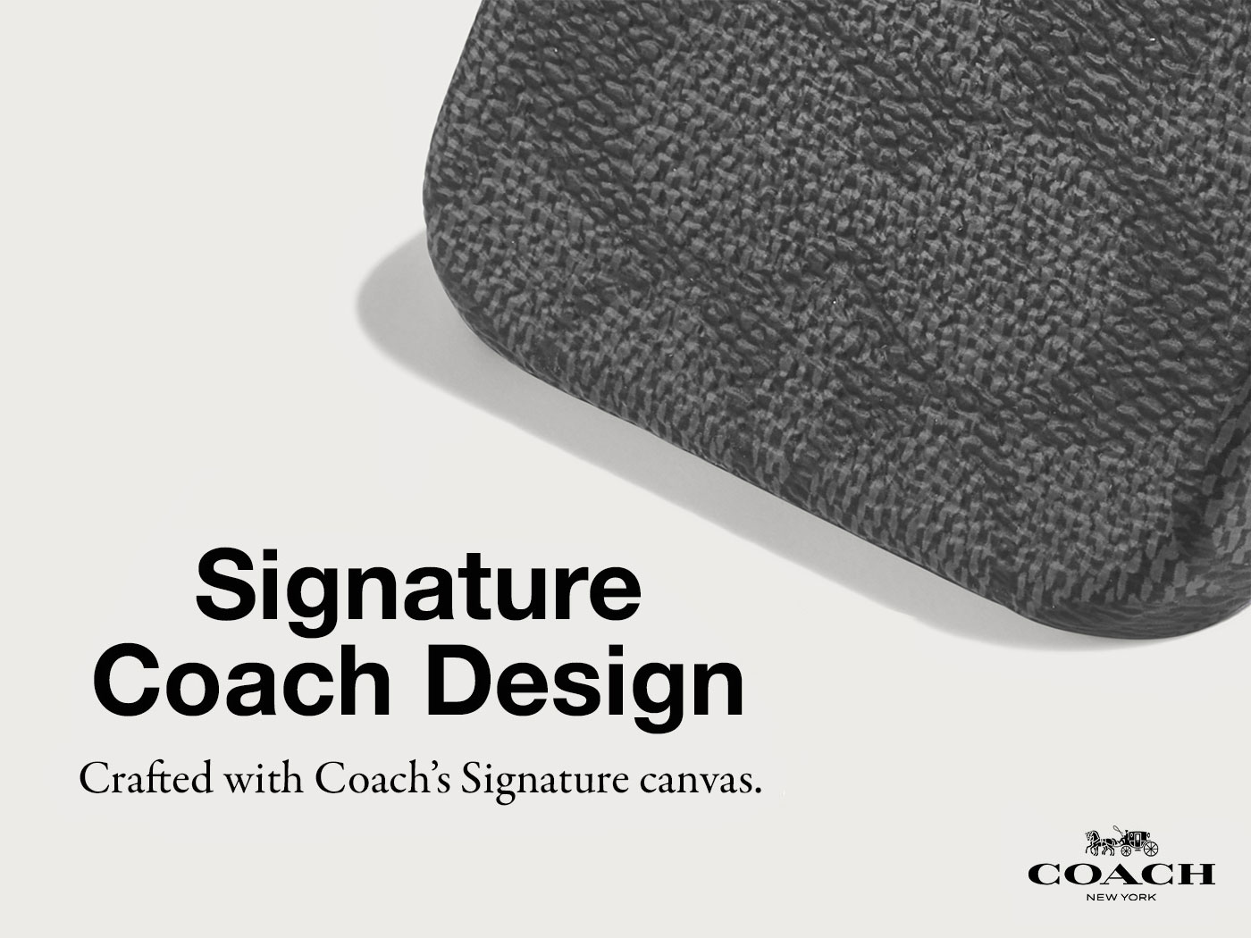 iPhone 16 Coach Slim Wrap Signature C Case - Charcoal