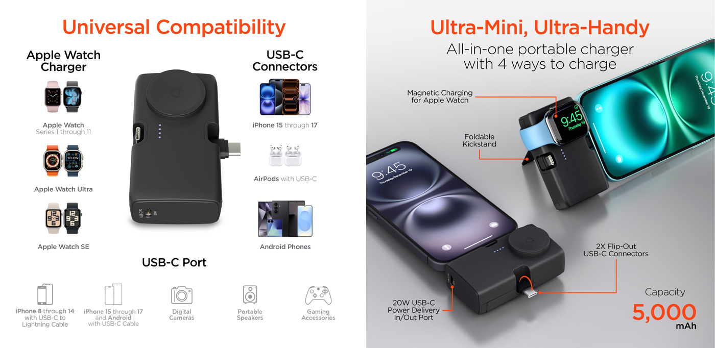 HyperGear 5000mAh Power Pack Nano Portable Power Bank