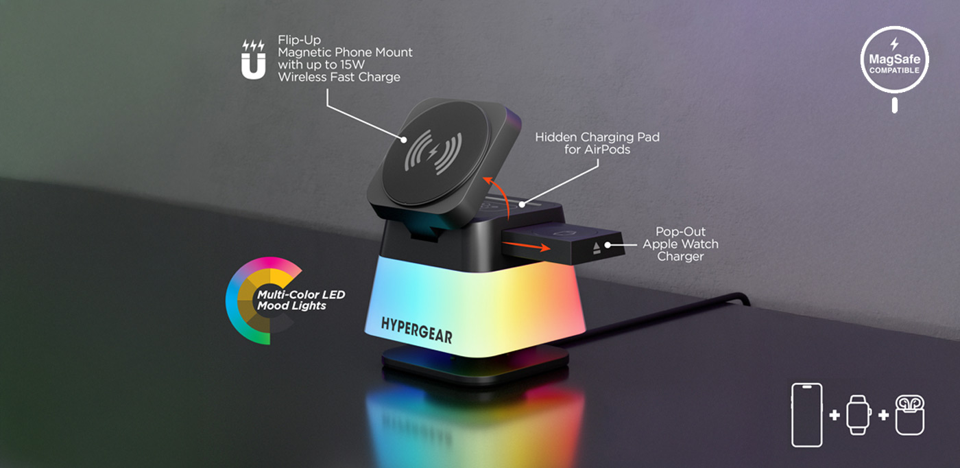 Mophie 3in1 Portable MagSafe Travel Charger