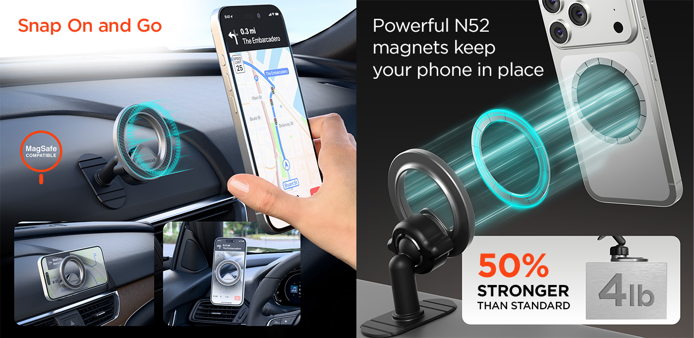 HyperGear Mag Grip Pro Magnetic Phone Mount