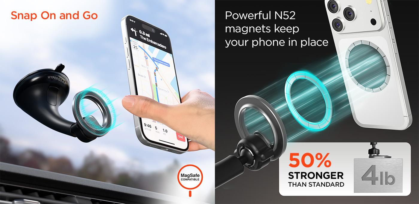 HyperGear Mag Grip Pro Magnetic Phone Mount