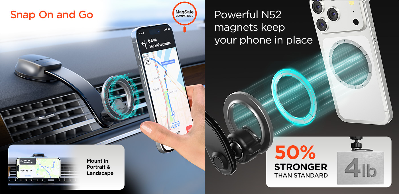 HyperGear Mag Grip Pro Magnetic Phone Mount
