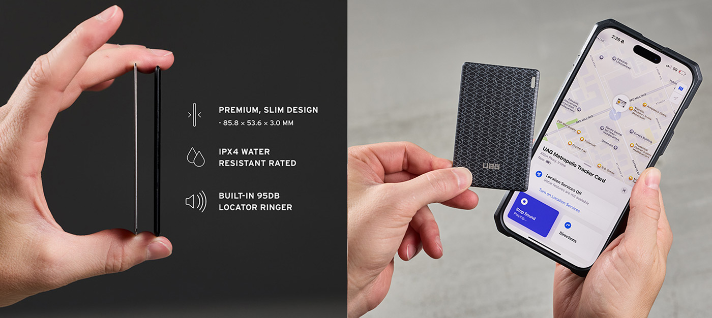 UAG Metropolis Apple + Android Find Me Tracker Card