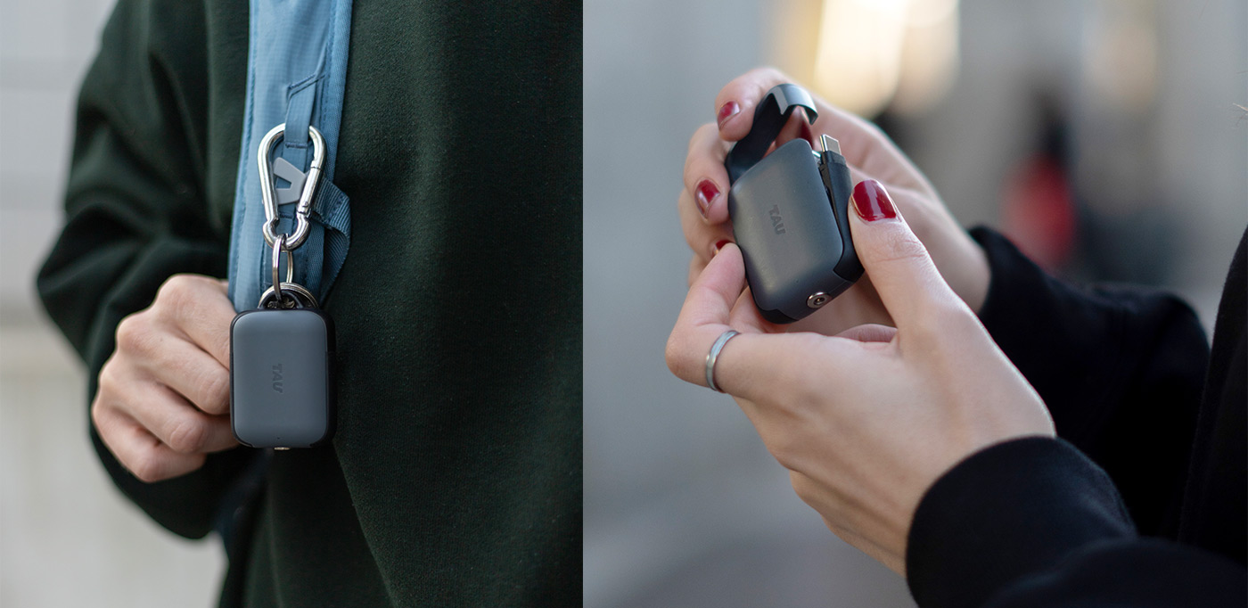 Rolling Square 2,000 mAh TAU 2 Emergency Keyring Power Bank
