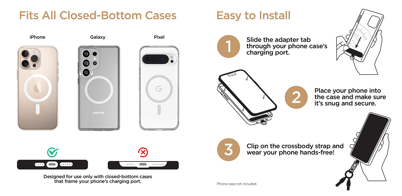 HyperGear TECHcessories Universal Crossbody Phone Strap